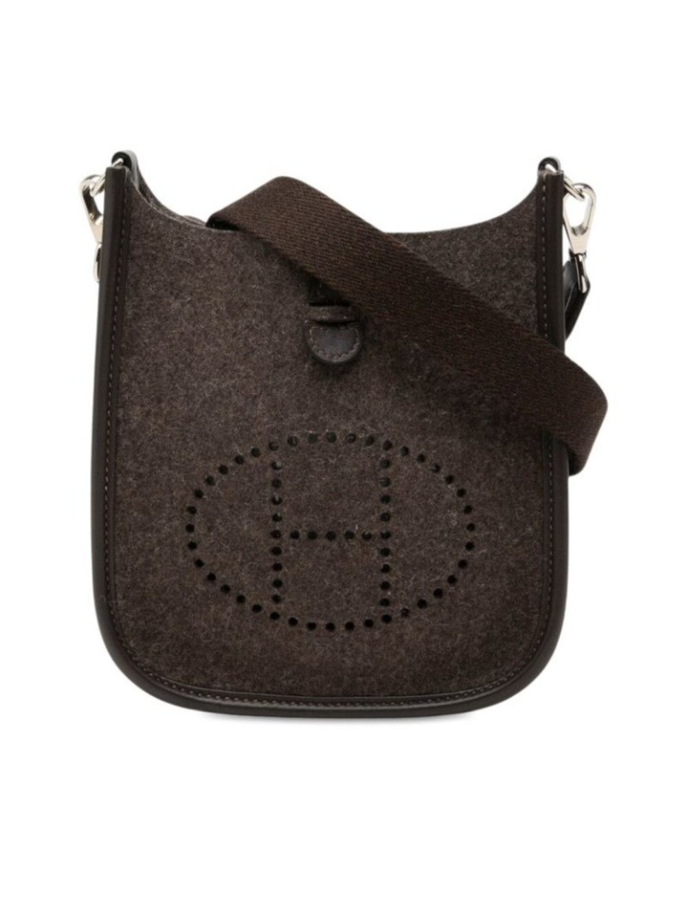 Hermes Evelyne TPM Amazon Crossbody Shoulder Bag Pochette Brown Felt Leather